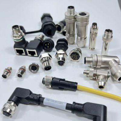 Écran circulaire industriel M5 M23 17 broche connecteur féminin étanche