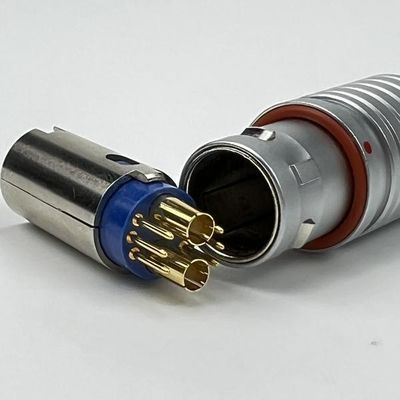 Connecteurs de câbles électriques 2 coaxial push pull 4 broches pour les communications militaires